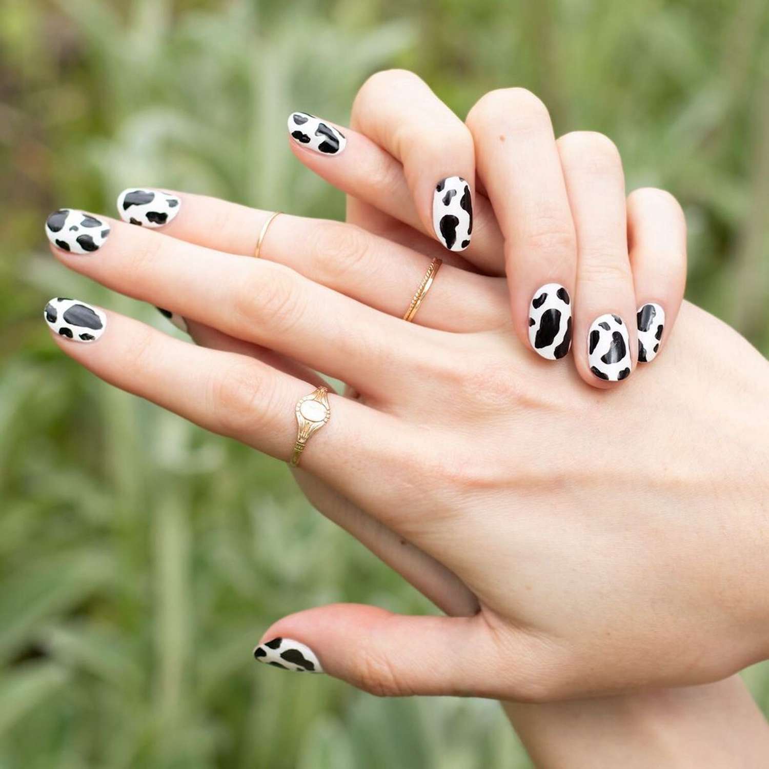 20+ Stunning Abstract Nail Designs For Your Mani 9 25 Cow Print Nail Ideas That Have a Western Feel
