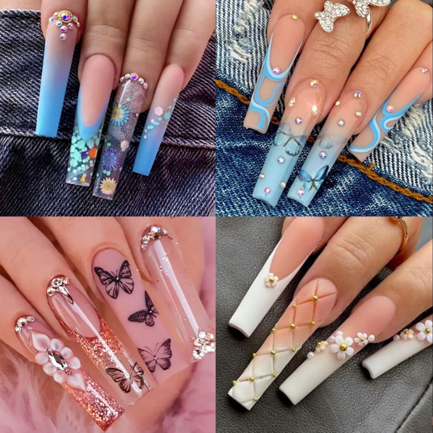 Are Long Nails In Style For 2025? A Trend Guide 10 Mua UNA GELLA XXL Long Square Nails Tips 216 PCS No C Curve Straight Nail Tips Full Cover Square Gel Tips Extra Long Nail Tips Clear False Fake Nails Gel Nail Extension