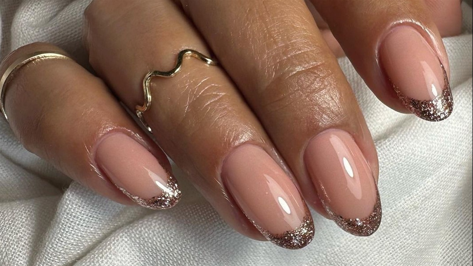 Stunning Bridal Nail Art Designs For Your Wedding 7 The Glitter French Manicure Trend Is Here To Give Your Classy Nails A Little Pizazz