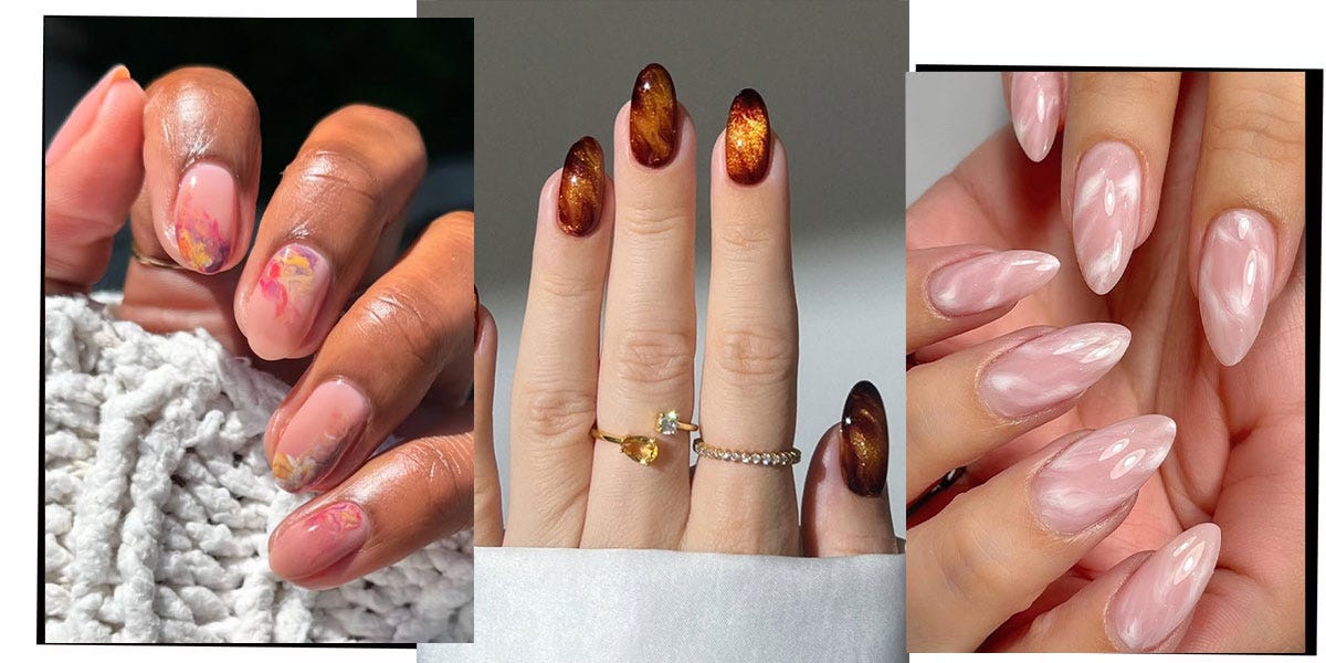 Stunning Bridal Nail Art Designs For Your Wedding 8 Marble Nails: Designs, Inspiration and How To Create Them At Home
