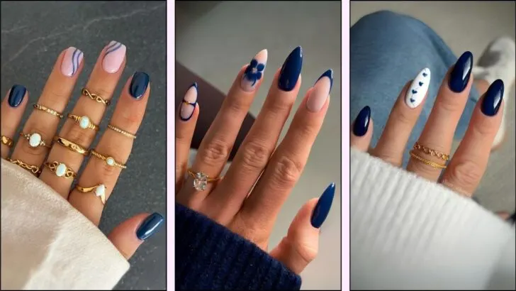 The Ultimate Fall Nail Color Palette For 2025 7 40 Stunning Navy Blue Nail Ideas You Need to Try in 2025