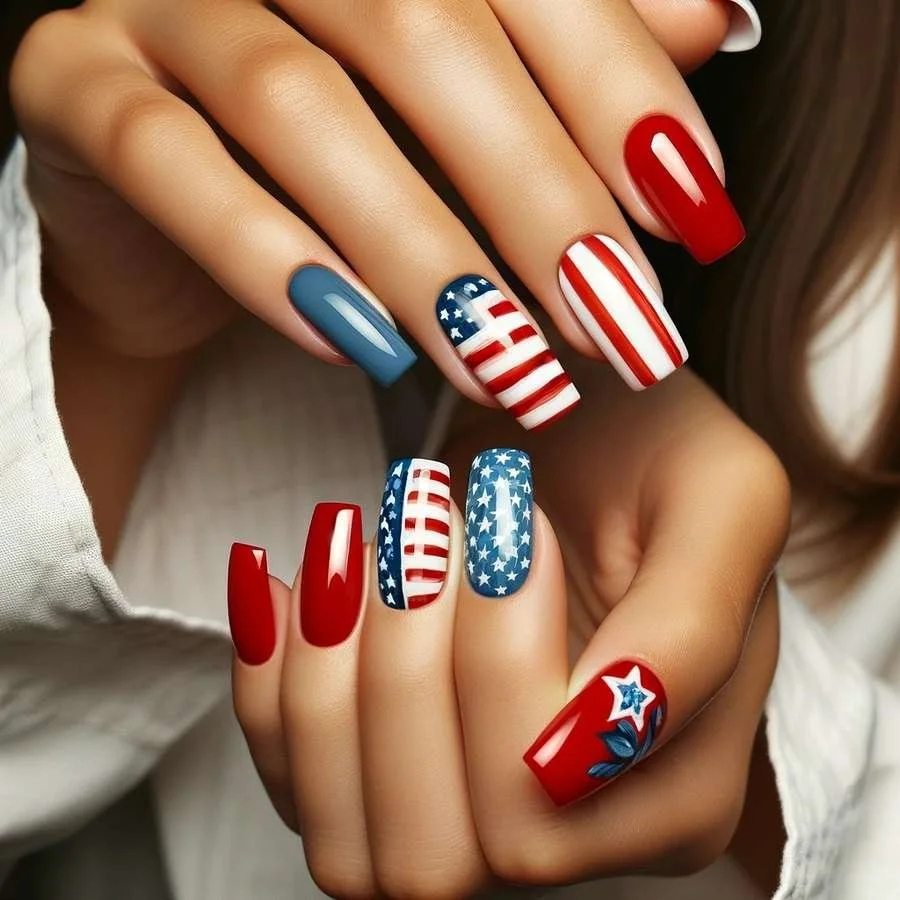 37+ Festive 4th Of July Nail Designs To Sparkle 7 Easy Memorial Day nail designs — Nail Fairy