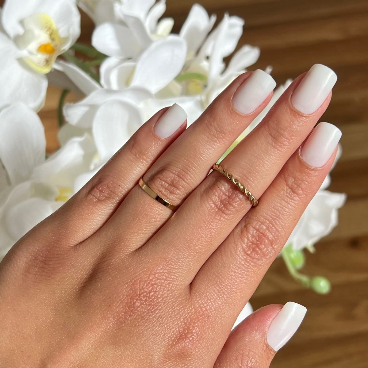 The Most Popular Nail Colors Classics and Trends 9 MILKY WAY: Short Square Glossy Milky White Nails | Lavaa Beauty